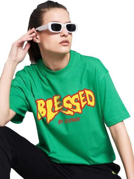 LEOTUDE Women Cottonblend Half Sleeve Oversized Regular Fit T-Shirts LEOTUDE Women Cottonblend Half Sleeve Oversized Regular Fit T-Shirts