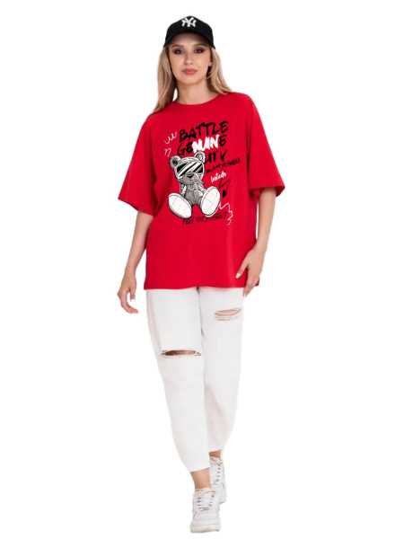 LEOTUDE Women Cottonblend Half Sleeve Oversized Regular Fit T-Shirts LEOTUDE Women Cottonblend Half Sleeve Oversized Regular Fit T-Shirts