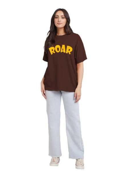 LEOTUDE Women Cottonblend Half Sleeve Oversized Regular Fit T-Shirts LEOTUDE Women Cottonblend Half Sleeve Oversized Regular Fit T-Shirts