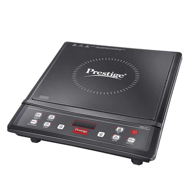 Prestige IRIS ECO 1200 W Induction Cooktop with automatic voltage regulator |Indian Menu option|Power Saver|Timer with User Prestige IRIS ECO 1200 W Induction Cooktop with automatic voltage regulator |Indian Menu option|Power Saver|Timer with User