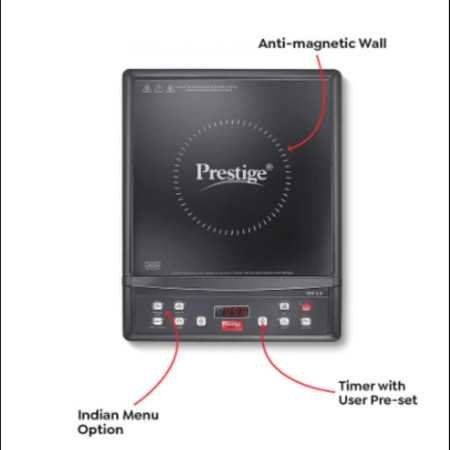 Prestige IRIS ECO 1200 W Induction Cooktop with automatic voltage regulator |Indian Menu option|Power Saver|Timer with User