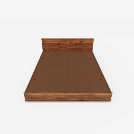 Wakefit Bed | Queen (78 X 60) Engineered Wood Bed Without Storage, 1 Year Warranty | - Cosma - Columbian Walnut