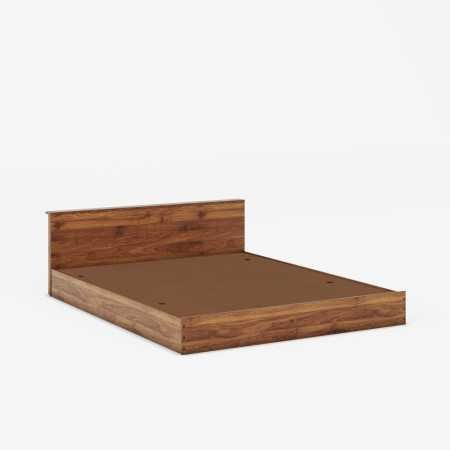 Wakefit Bed | Queen (78 X 60) Engineered Wood Bed Without Storage, 1 Year Warranty | - Cosma - Columbian Walnut