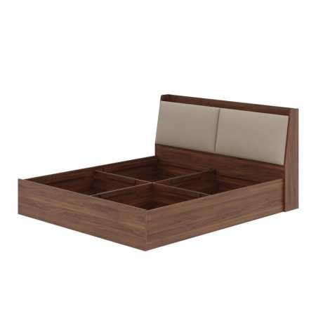 Wakefit Bed | Queen (78 X 60) Engineered Wood Bed Without Storage, 1 Year Warranty | - Cosma - Columbian Walnut