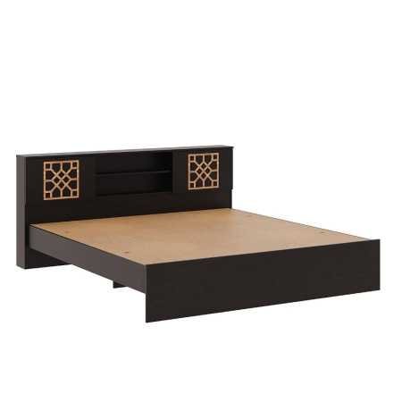 Wakefit Bed | Queen (78 X 60) Engineered Wood Bed Without Storage, 1 Year Warranty | - Cosma - Columbian Walnut
