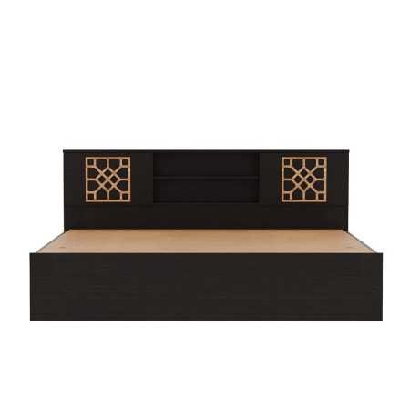 Wakefit Bed | Queen (78 X 60) Engineered Wood Bed Without Storage, 1 Year Warranty | - Cosma - Columbian Walnut