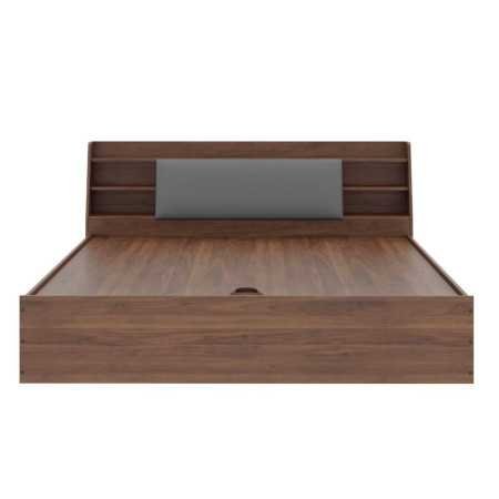 Wakefit Bed | Queen (78 X 60) Engineered Wood Bed Without Storage, 1 Year Warranty | - Cosma - Columbian Walnut
