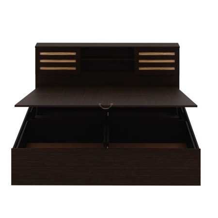 Wakefit Bed | Queen (78 X 60) Engineered Wood Bed Without Storage, 1 Year Warranty | - Cosma - Columbian Walnut