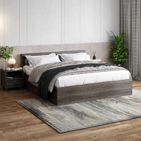 Wakefit Bed | Queen (78 X 60) Engineered Wood Bed Without Storage, 1 Year Warranty | - Cosma - Columbian Walnut