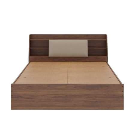 Wakefit Bed | Queen (78 X 60) Engineered Wood Bed Without Storage, 1 Year Warranty | - Cosma - Columbian Walnut