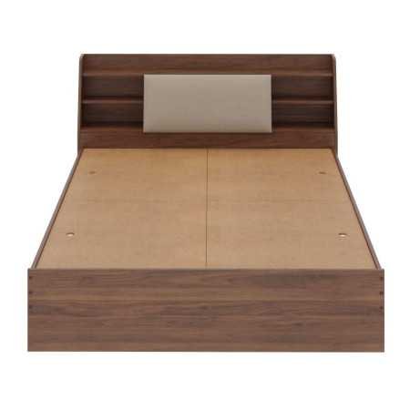 Wakefit Bed | Queen (78 X 60) Engineered Wood Bed Without Storage, 1 Year Warranty | - Cosma - Columbian Walnut