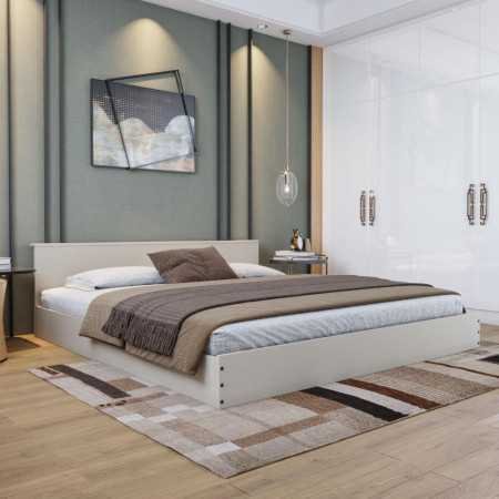 Wakefit Bed | Queen (78 X 60) Engineered Wood Bed Without Storage, 1 Year Warranty | - Cosma - Columbian Walnut