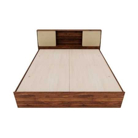 Wakefit Bed | Queen (78 X 60) Engineered Wood Bed Without Storage, 1 Year Warranty | - Cosma - Columbian Walnut