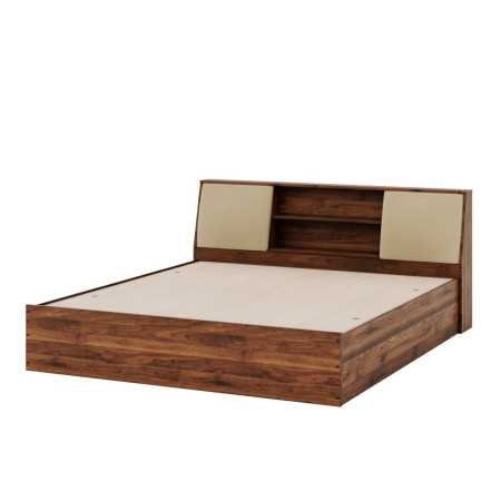 Wakefit Bed | Queen (78 X 60) Engineered Wood Bed Without Storage, 1 Year Warranty | - Cosma - Columbian Walnut