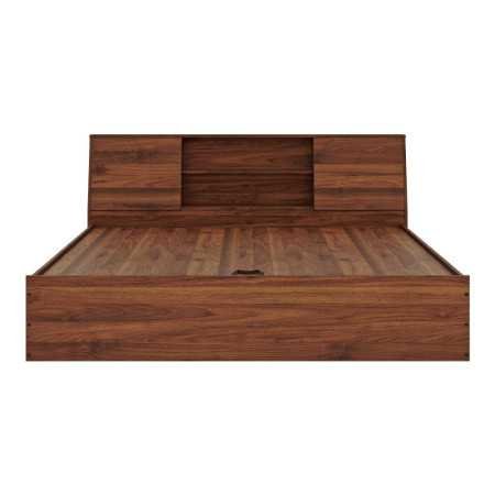Wakefit Bed | Queen (78 X 60) Engineered Wood Bed Without Storage, 1 Year Warranty | - Cosma - Columbian Walnut