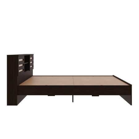 Wakefit Bed | Queen (78 X 60) Engineered Wood Bed Without Storage, 1 Year Warranty | - Cosma - Columbian Walnut