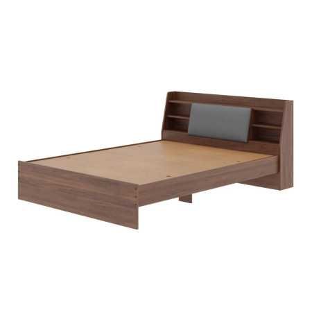 Wakefit Bed | Queen (78 X 60) Engineered Wood Bed Without Storage, 1 Year Warranty | - Cosma - Columbian Walnut