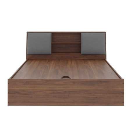 Wakefit Bed | Queen (78 X 60) Engineered Wood Bed Without Storage, 1 Year Warranty | - Cosma - Columbian Walnut