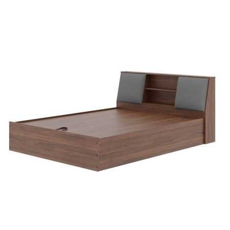 Wakefit Bed | Queen (78 X 60) Engineered Wood Bed Without Storage, 1 Year Warranty | - Cosma - Columbian Walnut