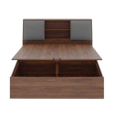 Wakefit Bed | Queen (78 X 60) Engineered Wood Bed Without Storage, 1 Year Warranty | - Cosma - Columbian Walnut