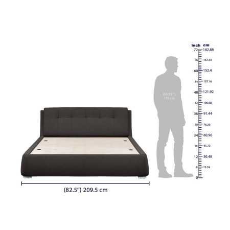 Wakefit Bed | Queen (78 X 60) Engineered Wood Bed Without Storage, 1 Year Warranty | - Cosma - Columbian Walnut