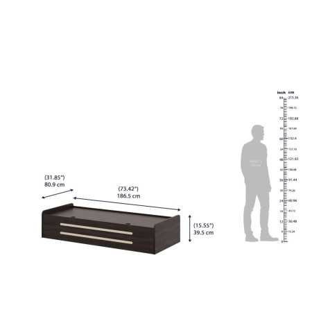 Wakefit Bed | Queen (78 X 60) Engineered Wood Bed Without Storage, 1 Year Warranty | - Cosma - Columbian Walnut