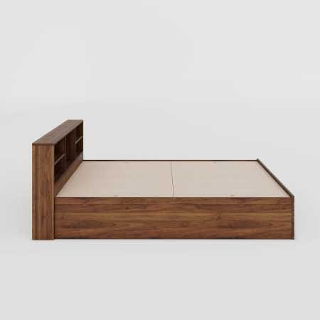 Wakefit Bed | Queen (78 X 60) Engineered Wood Bed Without Storage, 1 Year Warranty | - Cosma - Columbian Walnut