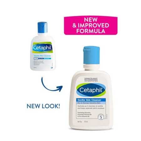 Cetaphil Face Wash Gentle Skin Cleanser for Dry to Normal, Sensitive Skin, 125 ml Hydrating Face Wash with Niacinamide, Vitamin