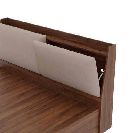 Wakefit Bed | Queen (78 X 60) Engineered Wood Bed Without Storage, 1 Year Warranty | - Cosma - Columbian Walnut