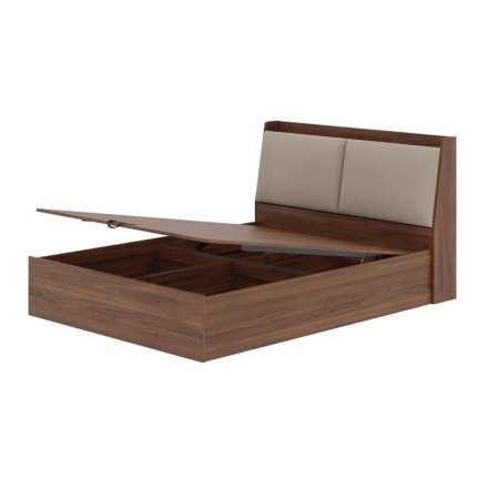 Wakefit Bed | Queen (78 X 60) Engineered Wood Bed Without Storage, 1 Year Warranty | - Cosma - Columbian Walnut