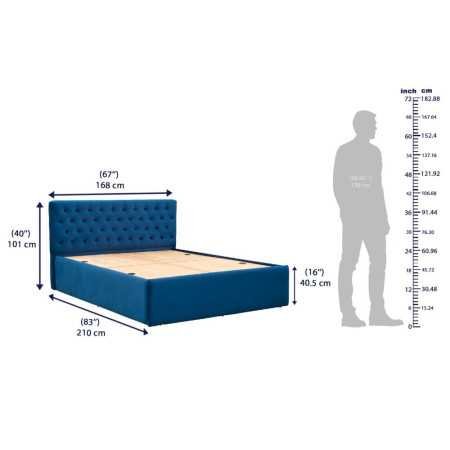 Wakefit Bed | Queen (78 X 60) Engineered Wood Bed Without Storage, 1 Year Warranty | - Cosma - Columbian Walnut