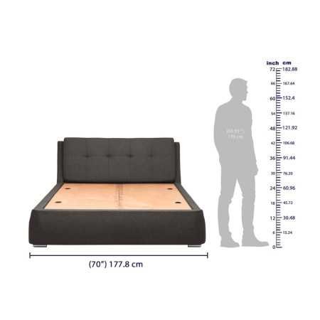 Wakefit Bed | Queen (78 X 60) Engineered Wood Bed Without Storage, 1 Year Warranty | - Cosma - Columbian Walnut