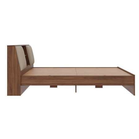 Wakefit Bed | Queen (78 X 60) Engineered Wood Bed Without Storage, 1 Year Warranty | - Cosma - Columbian Walnut