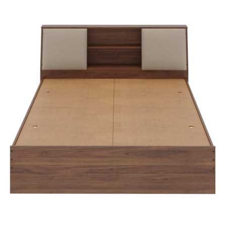Wakefit Bed | Queen (78 X 60) Engineered Wood Bed Without Storage, 1 Year Warranty | - Cosma - Columbian Walnut