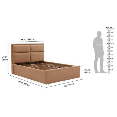 Wakefit Bed | Queen (78 X 60) Engineered Wood Bed Without Storage, 1 Year Warranty | - Cosma - Columbian Walnut