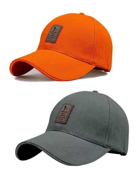 SELLORIA Brand Soft Cotton Adjustable Unisex Cap for Men and Women Freesize Baseball Caps (Pack of 2) SELLORIA Brand Soft Cotton Adjustable Unisex Cap for Men and Women Freesize Baseball Caps (Pack of 2)