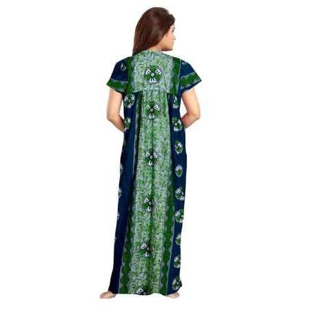 KBNBJ Nighty for Women Cotton Printed Maxi Gown Ankle Length Nighty Night Dress Gown for Women Maxi - (Pack of 2)