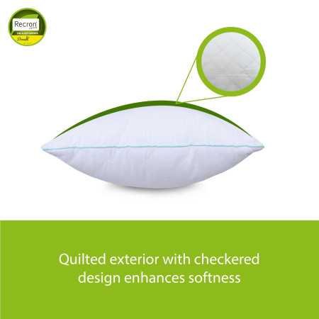 Recron Certified Dream Fibre Pillow (41X61, FiberMicrofiber, White, Pack Of 2)