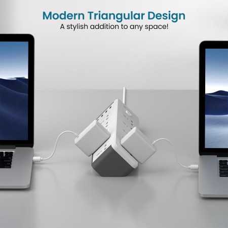 Portronics Power Plate 10 Extension Board with 4 Universal Sockets, 3 Meter Long Cord, 1500 Watts, 6 Amp Multi Plug for Office &