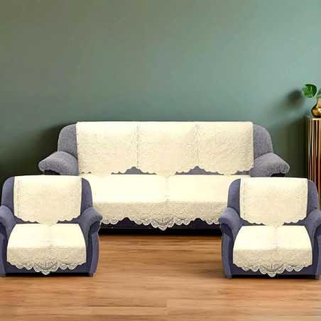 Kuber Industries Floral Sofa Cover 5 Seater|Cotton Sofa cover 3 Seater and 2 Seater|Full cover Set for Couch Seat|Pack of 6