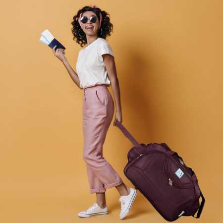 M MEDLER Epoch Nylon 55 litres Waterproof Strolley Duffle Bag- 2 Wheels - Luggage Bag - (Navy Blue) M MEDLER Epoch Nylon 55 litres Waterproof Strolley Duffle Bag- 2 Wheels - Luggage Bag - (Navy Blue)