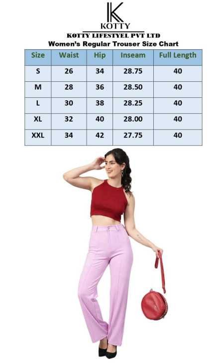 KOTTY Women Polyester Blend Solid Trousers KOTTY Women Polyester Blend Solid Trousers