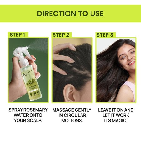 Alps Goodness Rosemary Water Spray For Hair Growth (200 ml) | Hair Spray for Regrowth | Rosemary Hair Mist | Adds Shine | Helps Alps Goodness Rosemary Water Spray For Hair Growth (200 ml) | Hair Spray for Regrowth | Rosemary Hair Mist | Adds Shine | Helps
