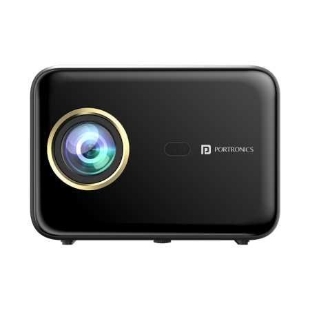 Portronics Beem 440 Smart LED Projector with 720p HD Resolution, Rotatable Design, Built-in Streaming Apps (Netflix, Prime