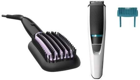 Philips Hair Straightener Brush Everyday Styling with KerashineCare in 5 mins | ThermoProtect Technology I Natural Straight, Philips Hair Straightener Brush Everyday Styling with KerashineCare in 5 mins | ThermoProtect Technology I Natural Straight,