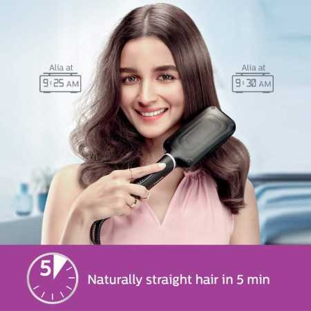 Philips Hair Straightener Brush Everyday Styling with KerashineCare in 5 mins | ThermoProtect Technology I Natural Straight, Philips Hair Straightener Brush Everyday Styling with KerashineCare in 5 mins | ThermoProtect Technology I Natural Straight,