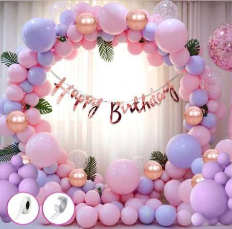 Party Propz Birthday Decoration Items for Girls - 60 Pcs Balloons for Birthday Decorations | Birthday Decorations for Kids |