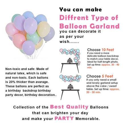 Party Propz Birthday Decoration Items for Girls - 60 Pcs Balloons for Birthday Decorations | Birthday Decorations for Kids |