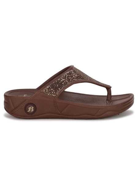 Bata Women's KAFI Slipper (5724714_DARK BROWN_5 UK)