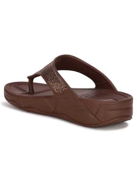 Bata Women's KAFI Slipper (5724714_DARK BROWN_5 UK)